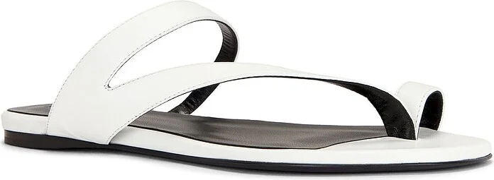 KHAITE Aimee Flat Sandal in White - Image 2