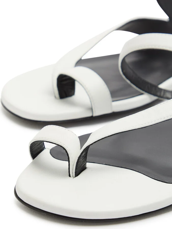 Khaite Aimee Leather Sandals - Image 4