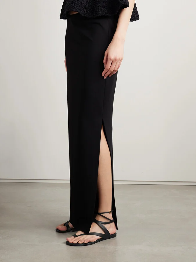 KHAITE - Aimee Leather Sandals - Black - Image 2