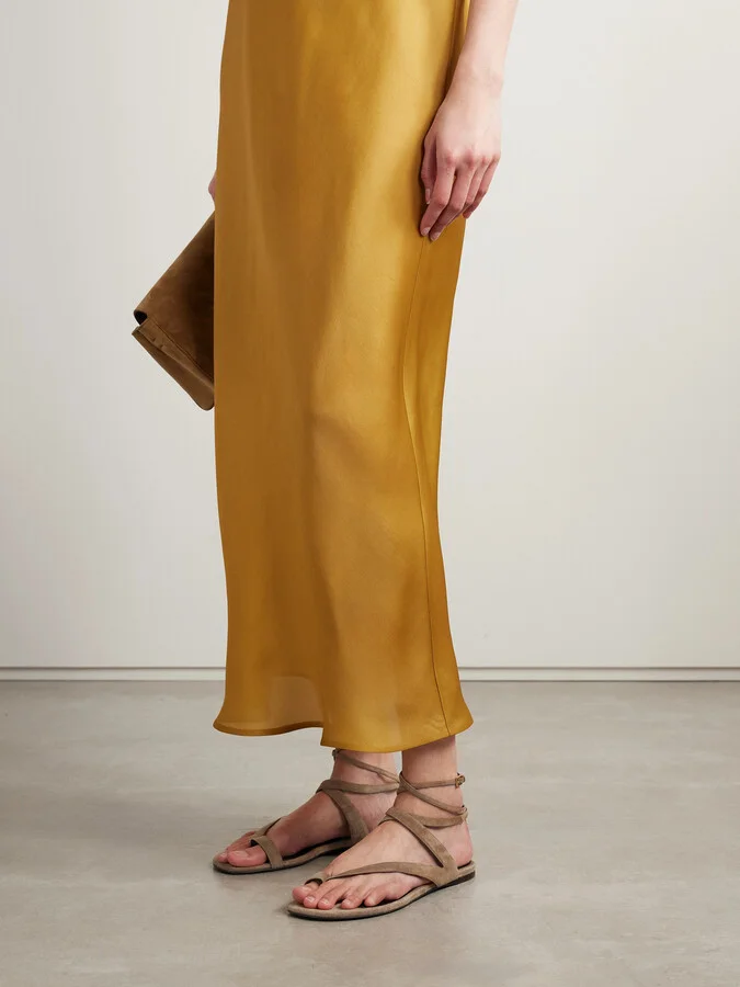 KHAITE - Aimee Suede Sandals - Brown - Image 2