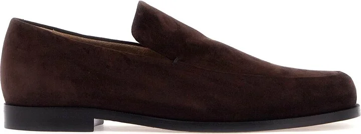 KHAITE alessio suede leather mocc