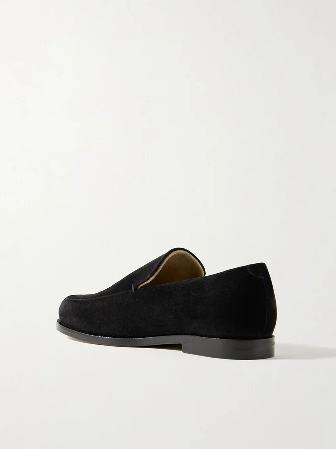 KHAITE - Alessio Suede Loafers - Black - Image 3