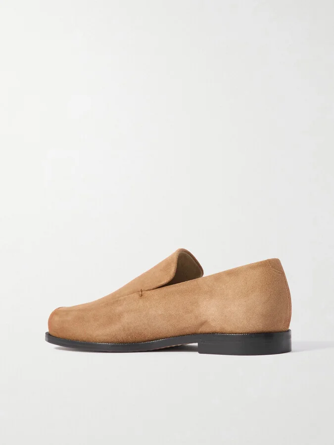 KHAITE - Alessio Suede Loafers - Brown - Image 3