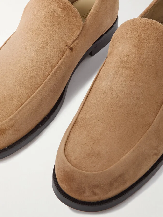 KHAITE - Alessio Suede Loafers - Brown - Image 4
