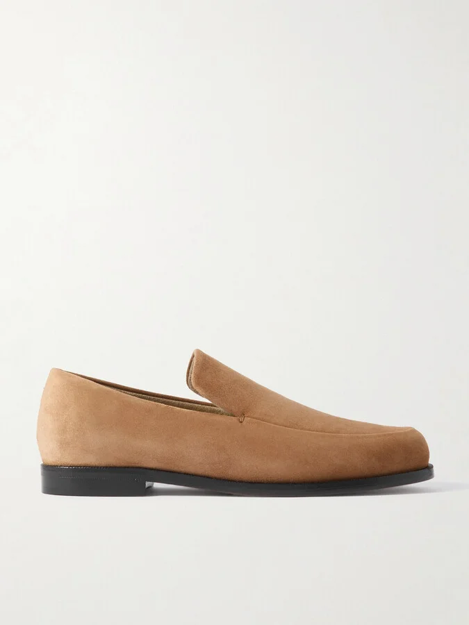 KHAITE - Alessio Suede Loafers - Brown