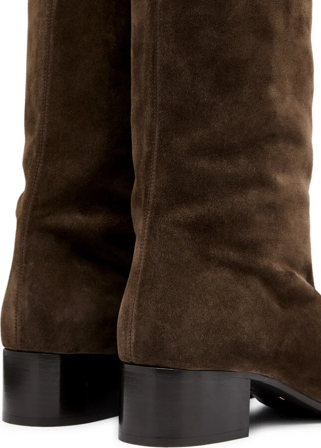 Khaite Andee 40 Suede Knee-high Boots - Image 4