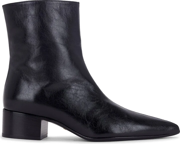 KHAITE Andee Ankle Boot in Black
