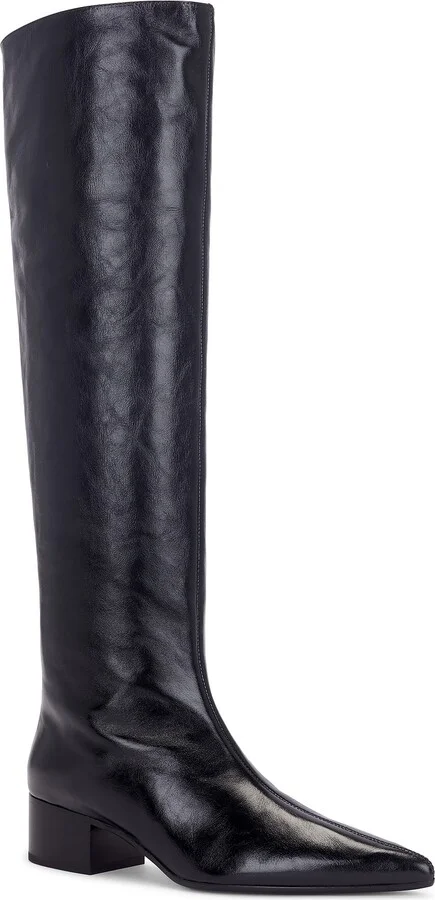 KHAITE Andee Knee High Boot in Black - Image 2