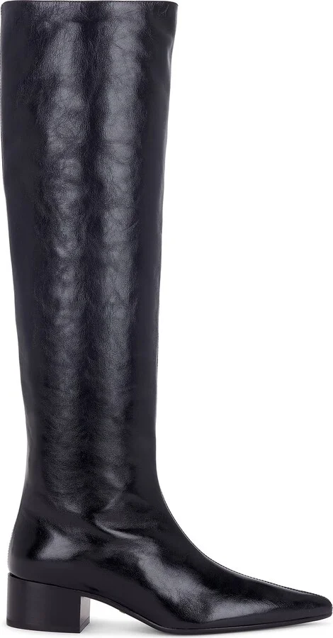 KHAITE Andee Knee High Boot in Black