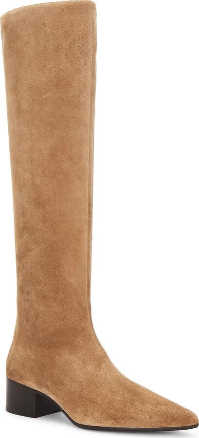 KHAITE Andee Knee High Boot in Taupe - Image 2