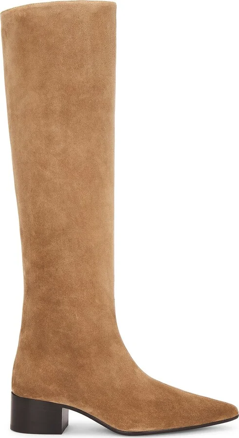 KHAITE Andee Knee High Boot in Taupe