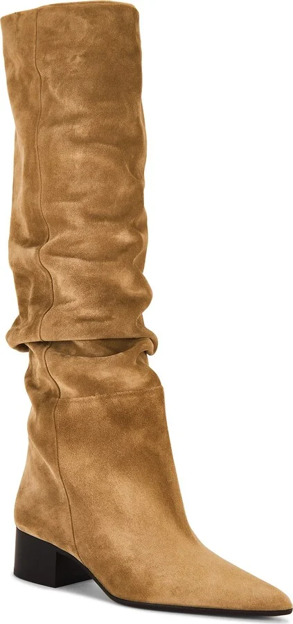 KHAITE Andee Over The Knee Slouchy Boot in Taupe - Image 2
