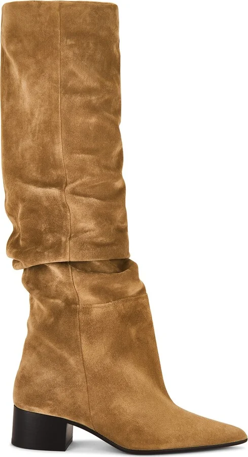 KHAITE Andee Over The Knee Slouchy Boot in Taupe