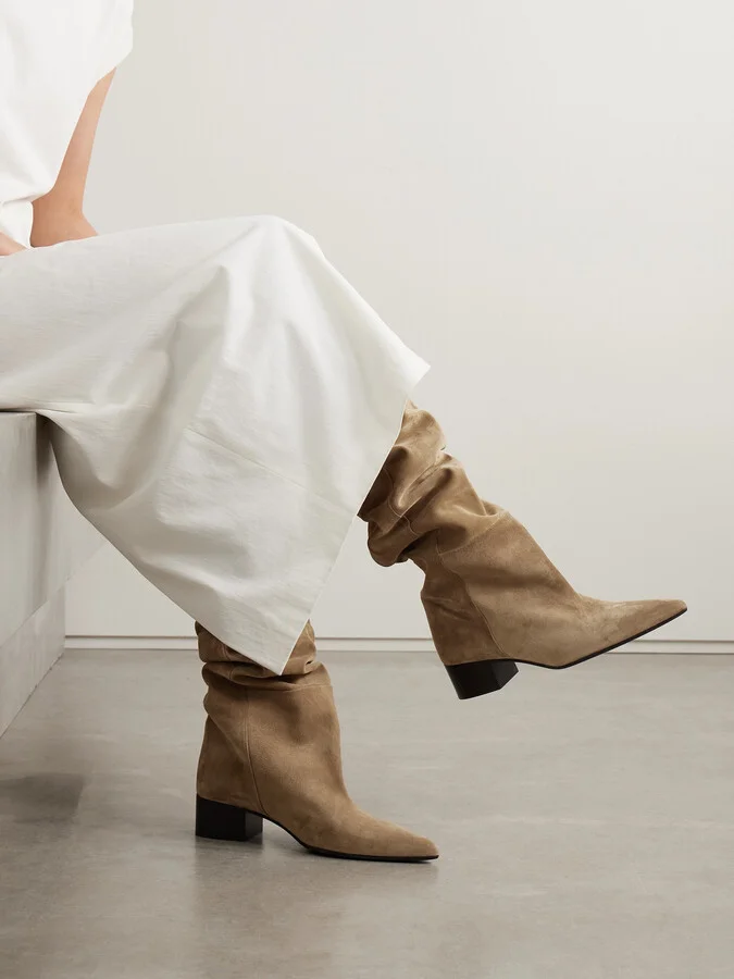 KHAITE - Andee Suede Over-the-knee Boots - Brown - Image 2