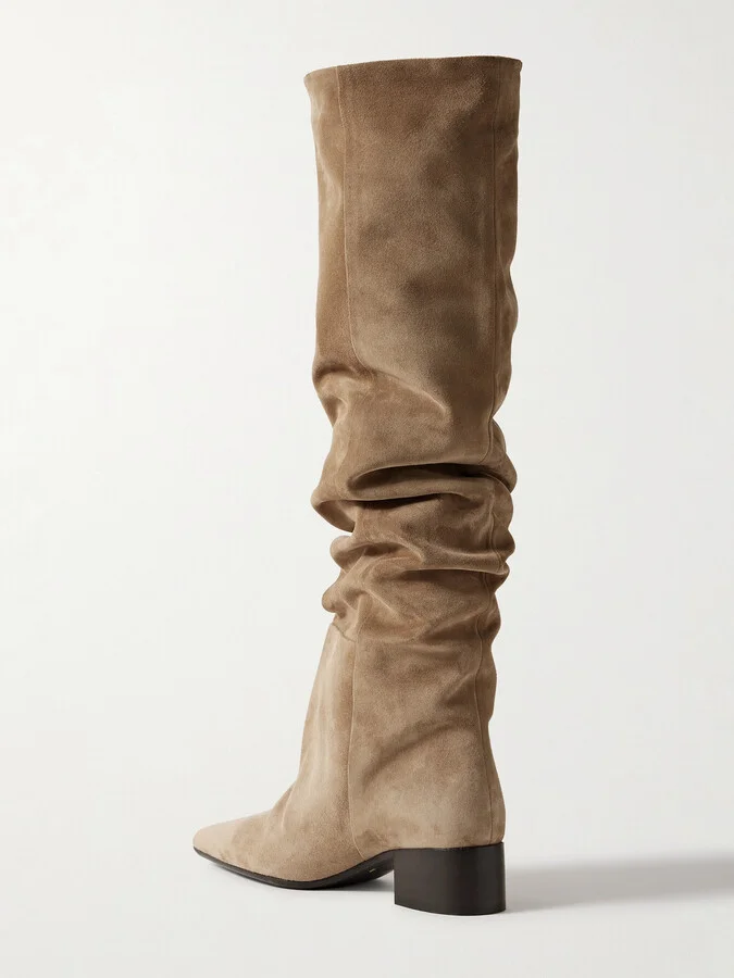KHAITE - Andee Suede Over-the-knee Boots - Brown - Image 3