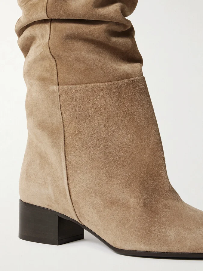KHAITE - Andee Suede Over-the-knee Boots - Brown - Image 4