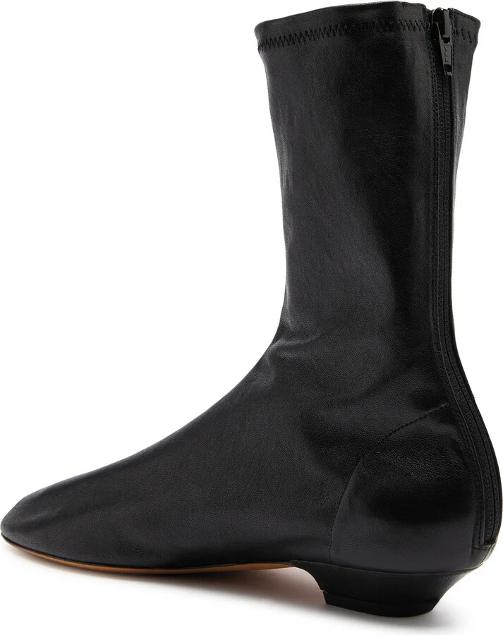 Khaite Apollo 25 Leather Ankle Boots - Image 2