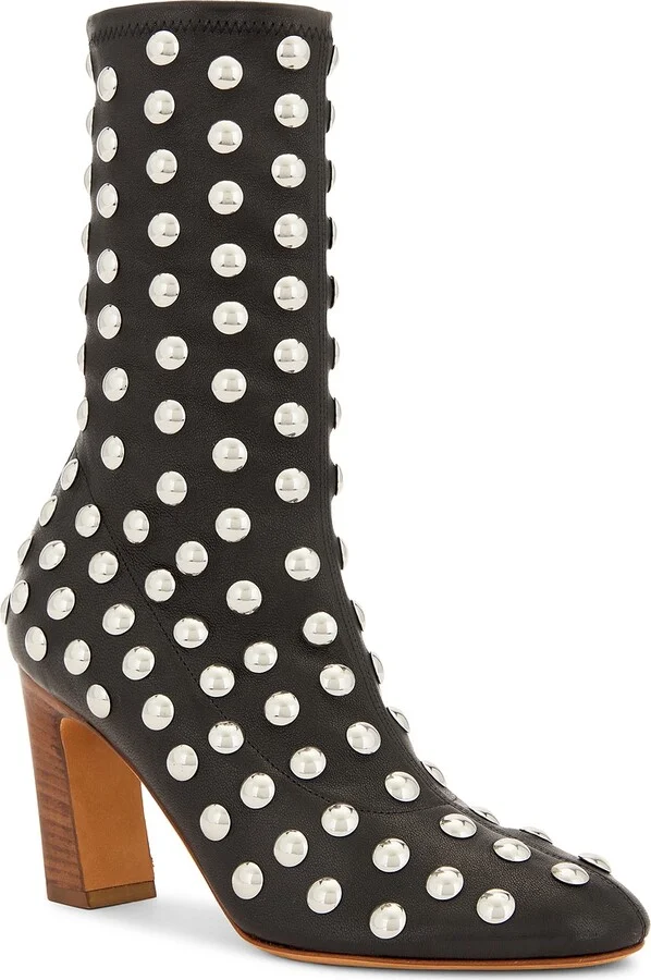 KHAITE Apollo 85 Mid Heel Boot in Black - Image 2