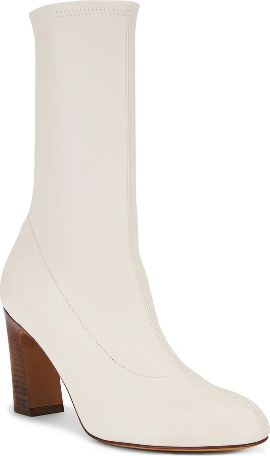 KHAITE Apollo 85 Mid Heel Boot in White - Image 2