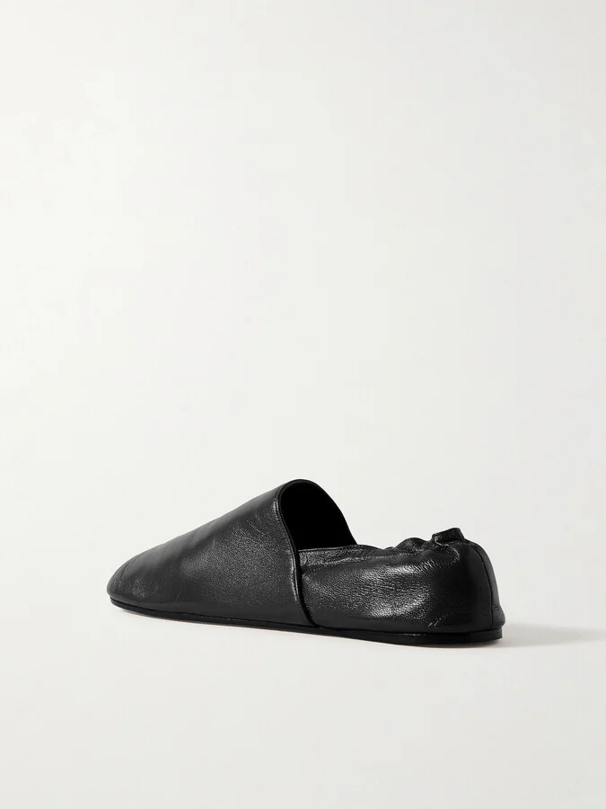 KHAITE - Banks Leather Loafers - Black - Image 3