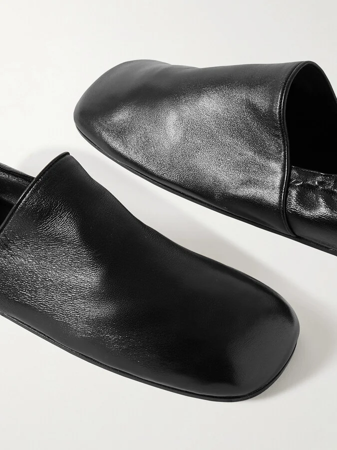 KHAITE - Banks Leather Loafers - Black - Image 4