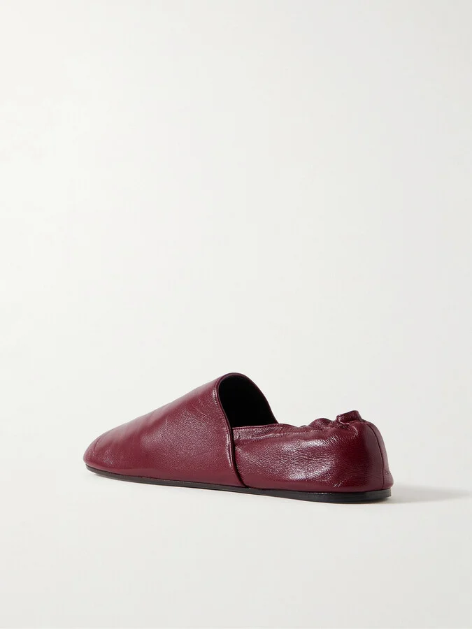 KHAITE - Banks Leather Loafers - Burgundy - Image 3