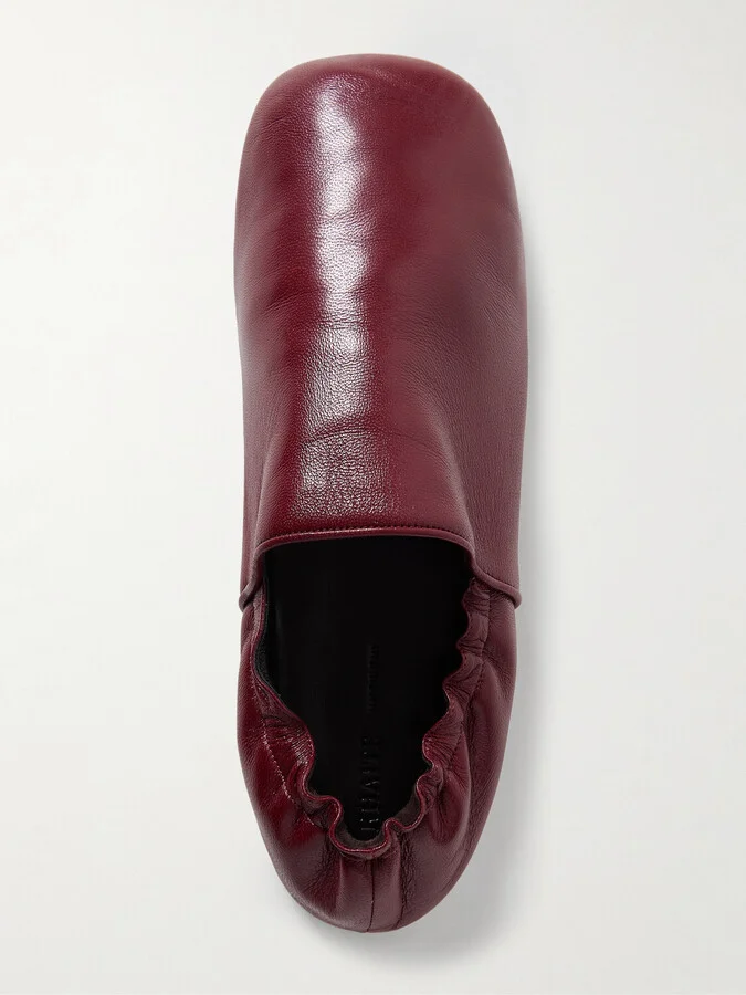 KHAITE - Banks Leather Loafers - Burgundy - Image 5