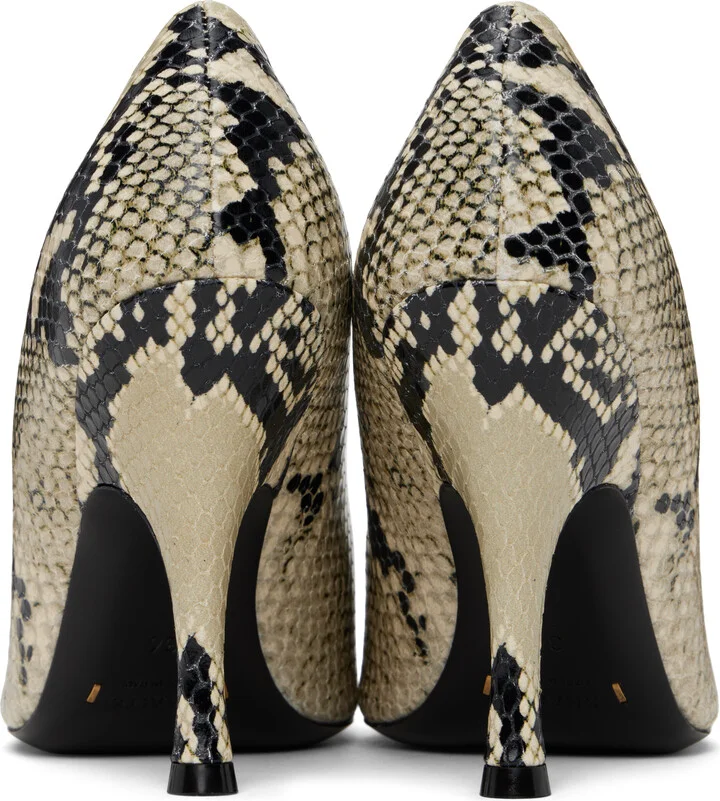 KHAITE Beige & Black Eva 100 Heels - Image 2