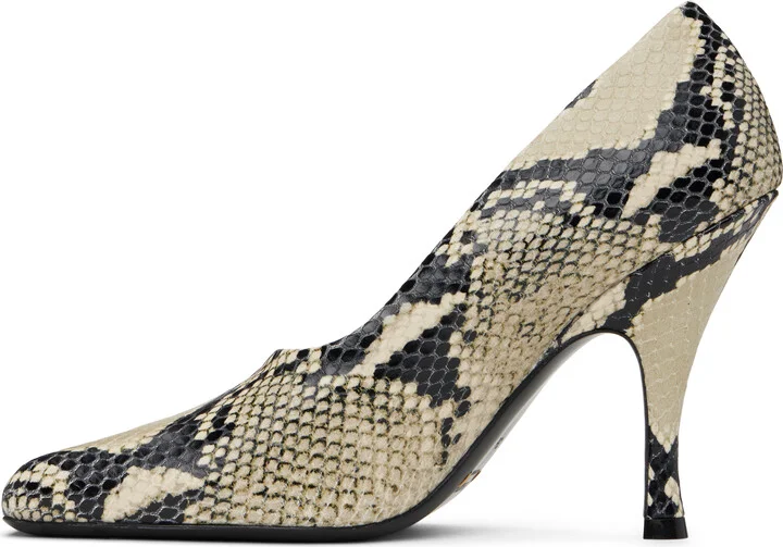 KHAITE Beige & Black Eva 100 Heels - Image 3