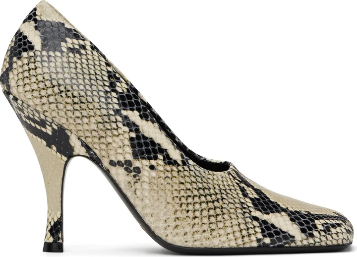 KHAITE Beige & Black Eva 100 Heels
