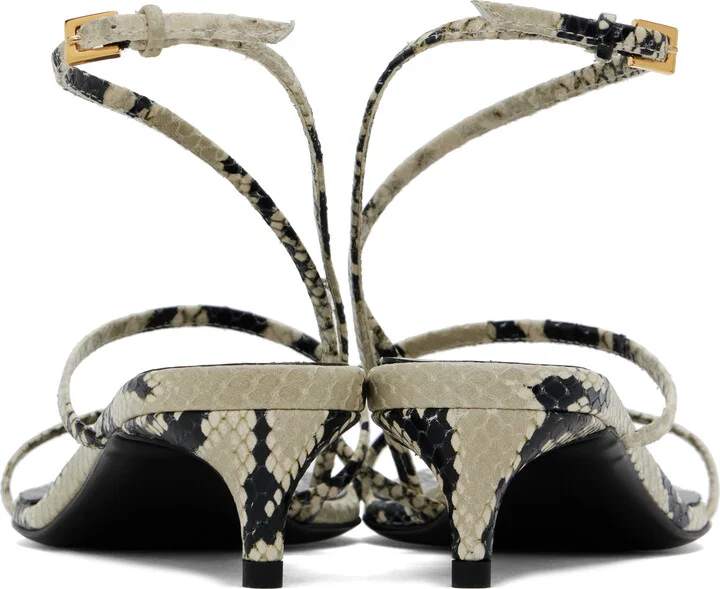 KHAITE Beige Loop Kitten Heeled Sandals - Image 2
