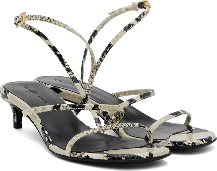 KHAITE Beige Loop Kitten Heeled Sandals - Image 4