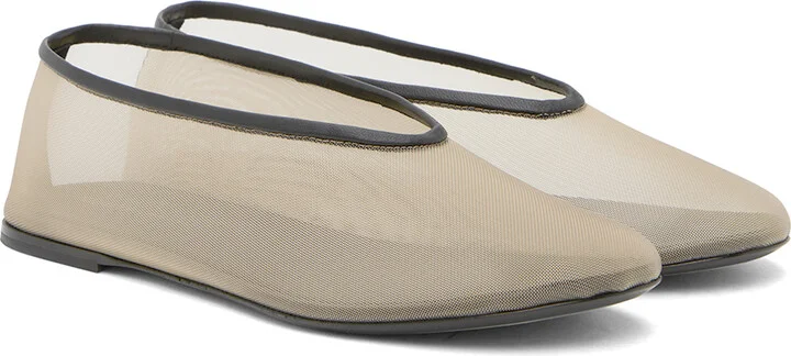 KHAITE Beige 'The Marcy' Ballerina Flats - Image 4