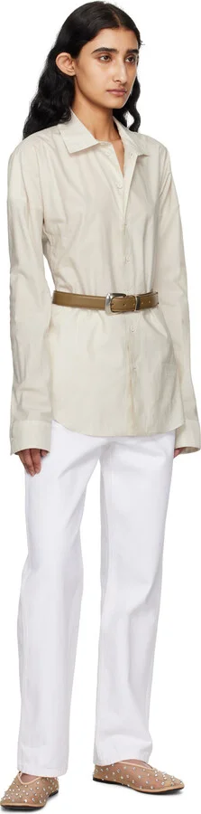 KHAITE Beige 'The Marcy' Ballerina Flats - Image 5