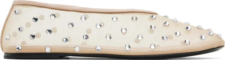 KHAITE Beige 'The Marcy' Ballerina Flats