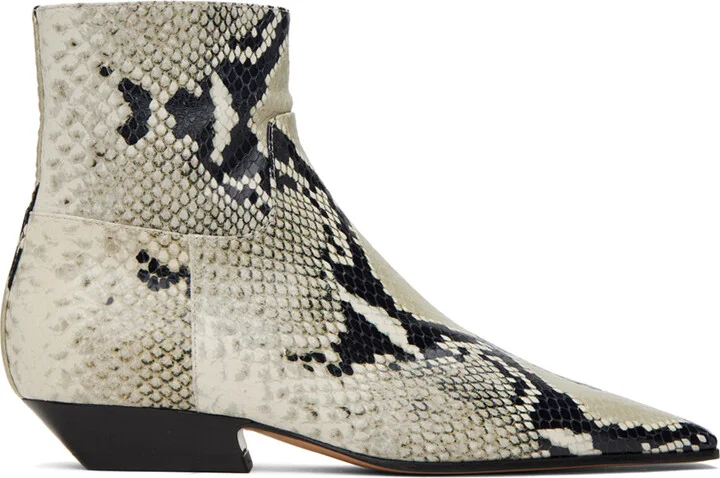KHAITE Beige 'The Marfa' Boots
