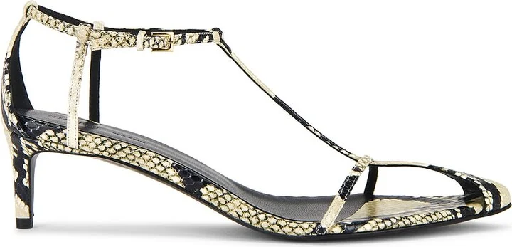 KHAITE Bella T-strap 45 Sandal in Cream