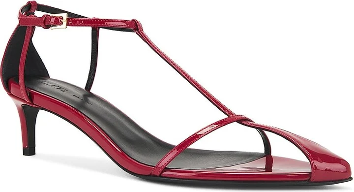 KHAITE Bella T-strap 45 Sandal in Red - Image 2