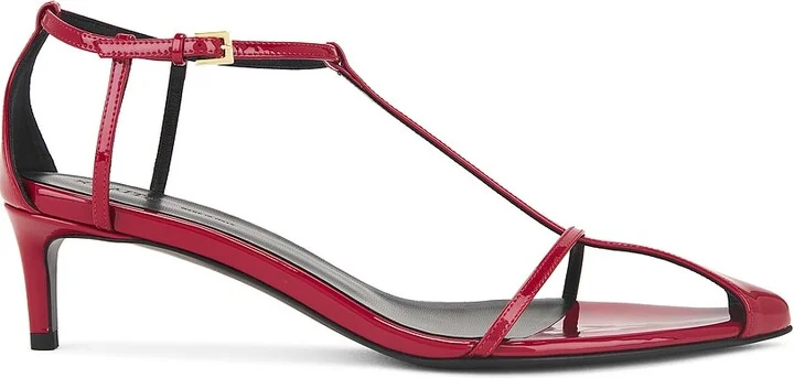 KHAITE Bella T-strap 45 Sandal in Red