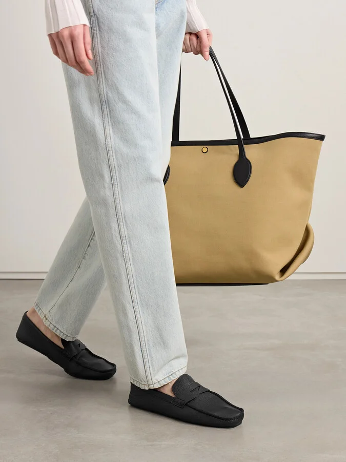 KHAITE - Billy Textured-leather Loafers - Black - Image 2