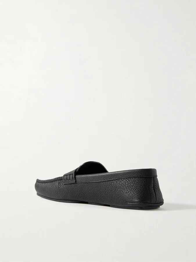 KHAITE - Billy Textured-leather Loafers - Black - Image 3