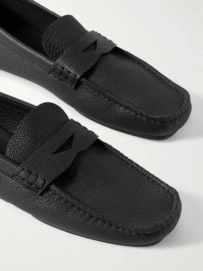 KHAITE - Billy Textured-leather Loafers - Black - Image 4