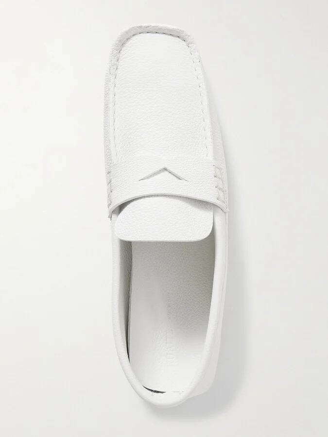 KHAITE - Billy Textured-leather Loafers - White - Image 5