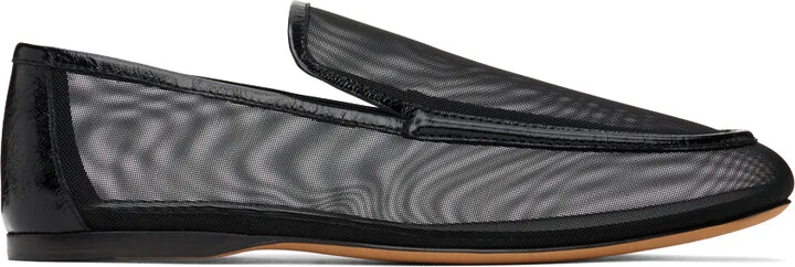 KHAITE Black Alessia Loafers