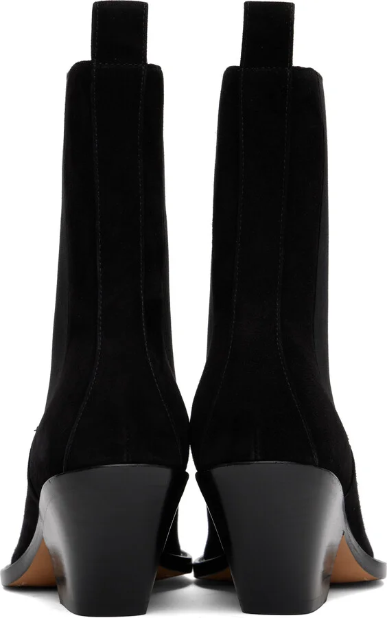 KHAITE Black Austin Ankle Chelsea Boots - Image 2