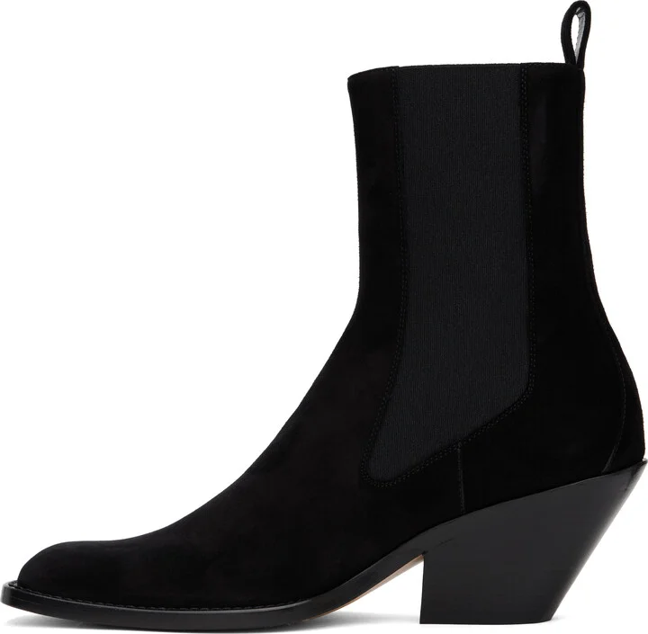 KHAITE Black Austin Ankle Chelsea Boots - Image 3