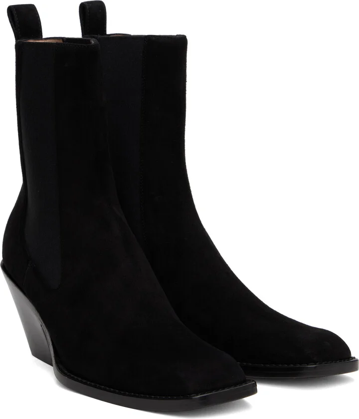 KHAITE Black Austin Ankle Chelsea Boots - Image 4