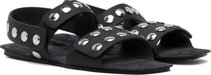 KHAITE Black Boden Sandals - Image 4