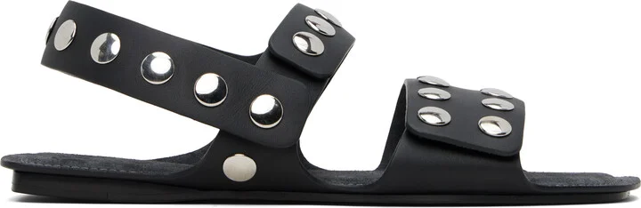 KHAITE Black Boden Sandals