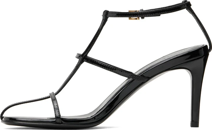 KHAITE Black Cage Heeled Sandals - Image 3